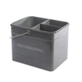 Vintage cleaning caddy, grey, with removable tray