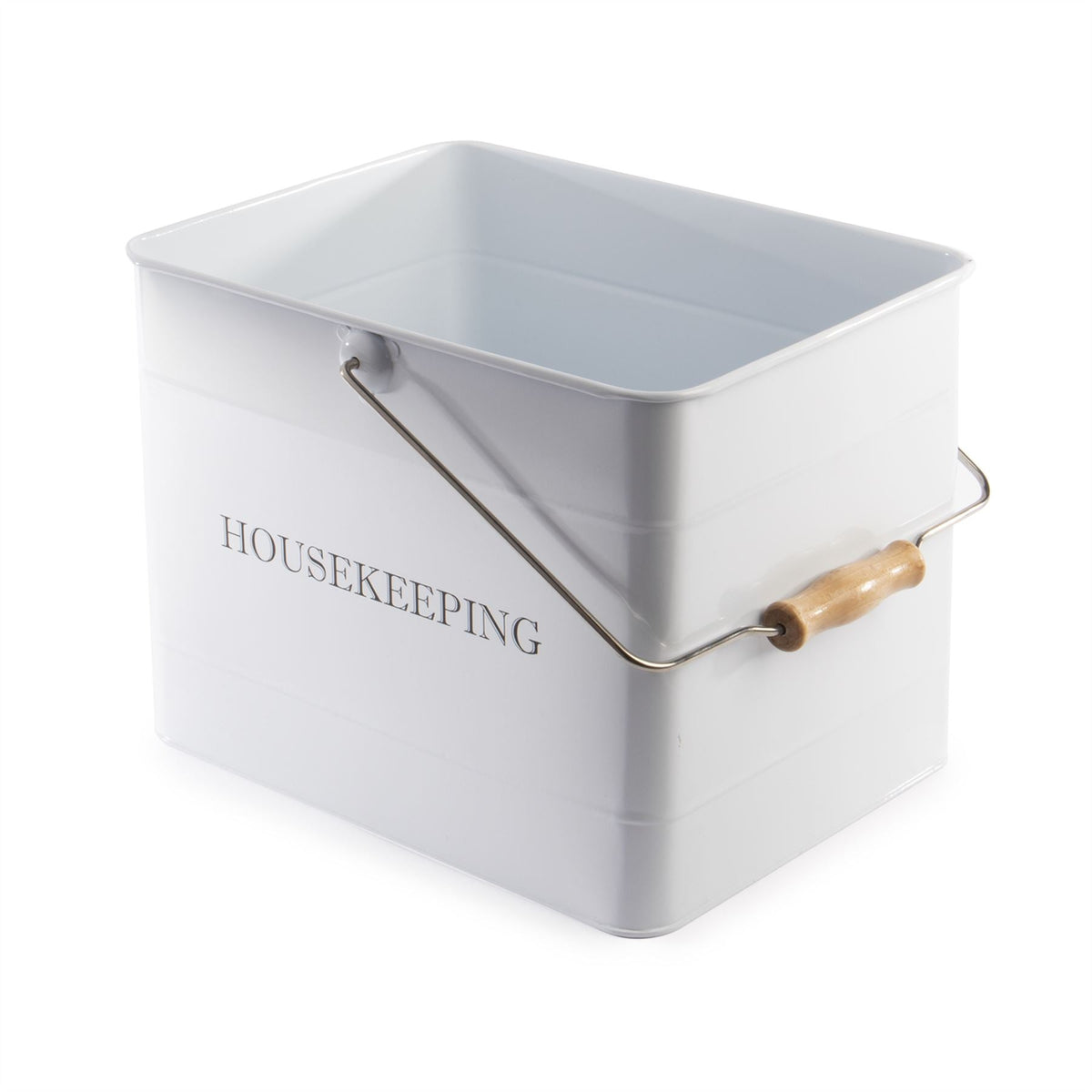 Vintage cleaning caddy white carry handle