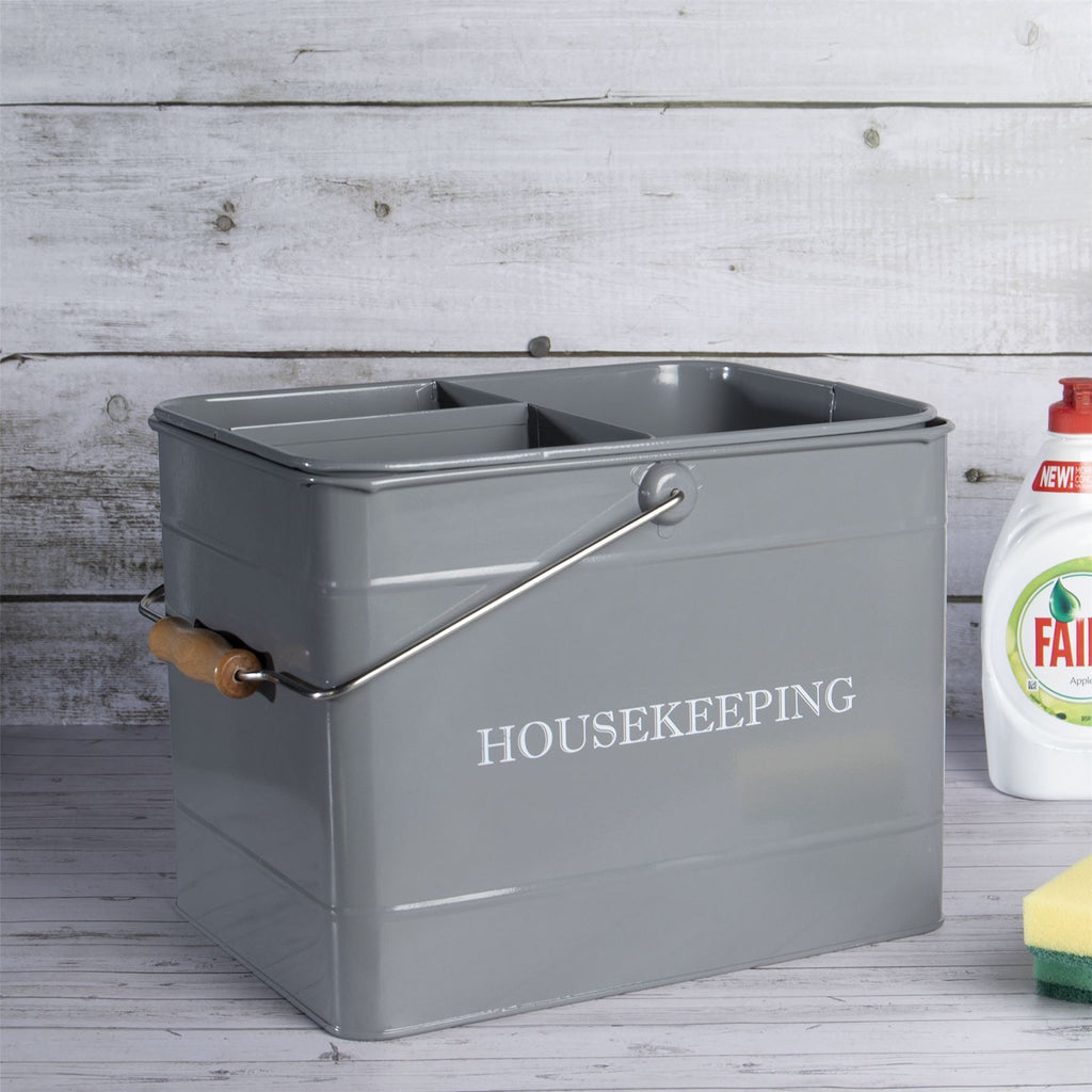 Vintage Cleaning Caddy, Grey