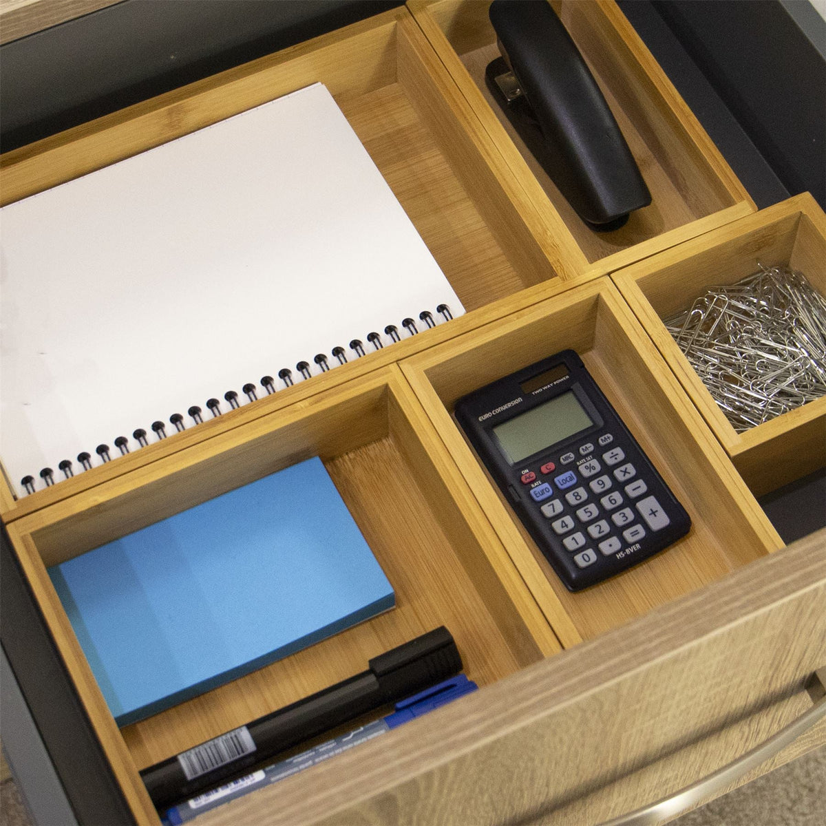 Bamboo drawer organisers, set of 5, photo 2