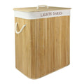 Bamboo laundry hamper, 102L, assembled
