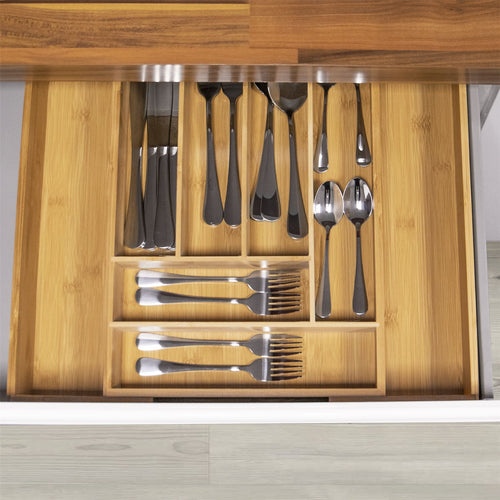 Bamboo extending cutlery drawer organiser, photo 2