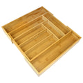 Bamboo extending cutlery drawer organiser